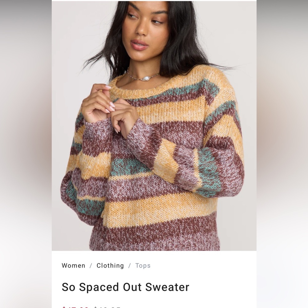 Billabong So Spaced Out Multi Stripe Sweater
